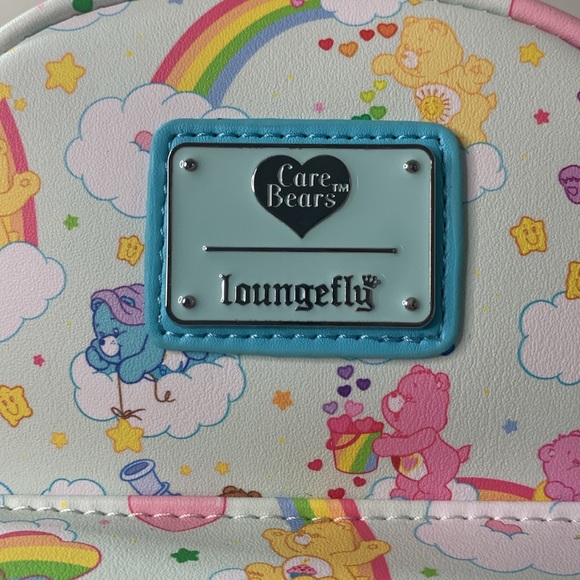LOUNGEFLY EXCLUSIVE 40th CARE BEARS NWT RAINBOW MINI BACKPACK - Picture 5 of 11